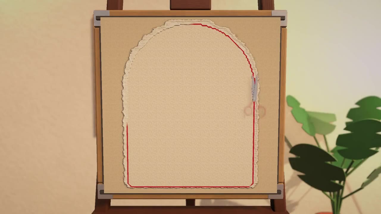 Cutting the rainbow rug out of the frame